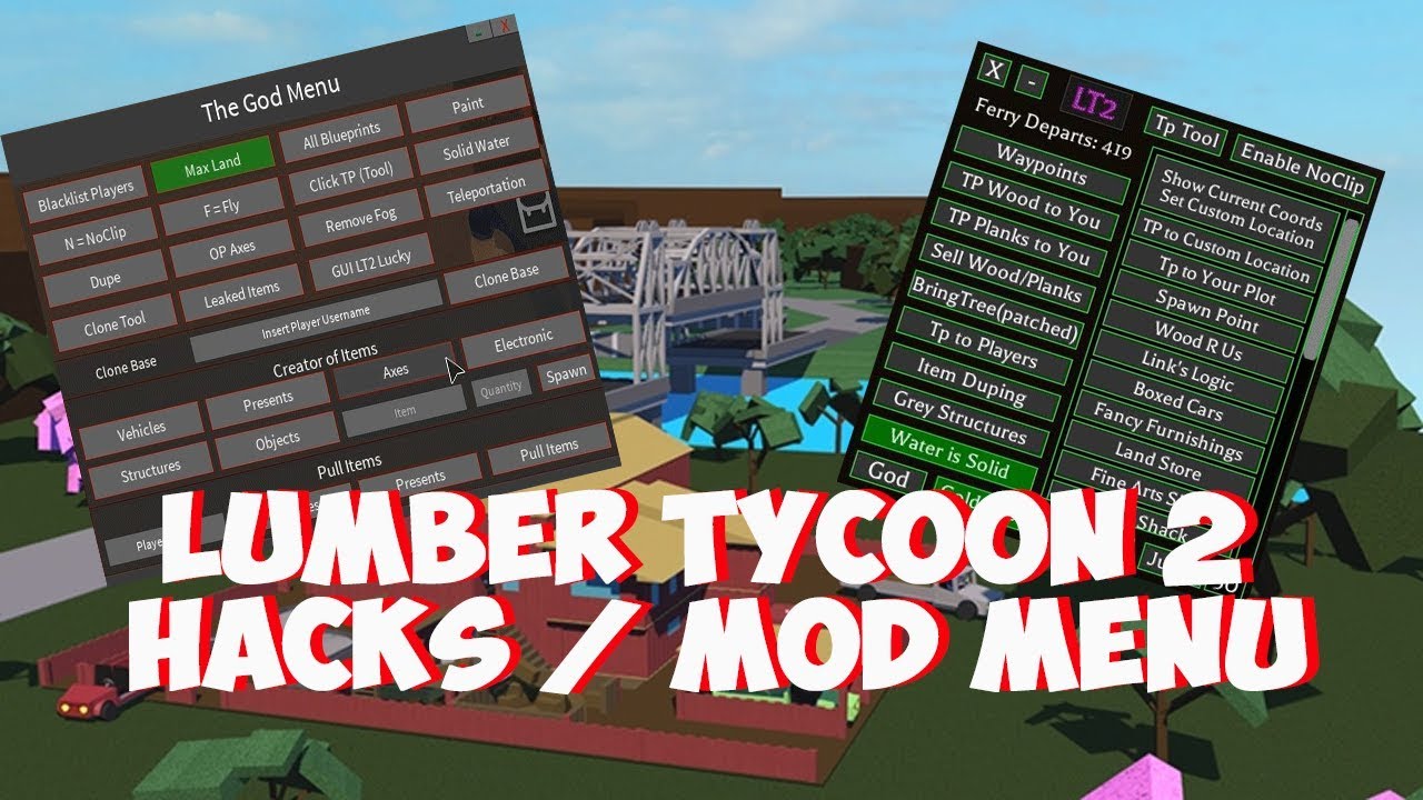 The God Menu Op Lumber Tycoon 2 Script New Updated Roblox By