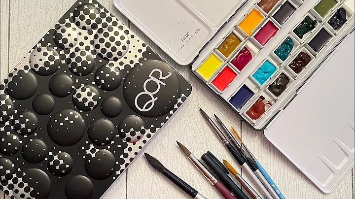 My new palette and a Qor 24 color watercolor set.