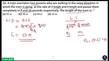 A train overtakes two persons who are walking in the same direction in which the train is going, at