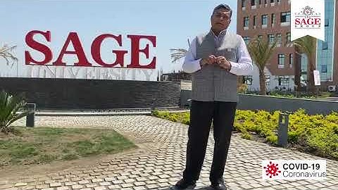 Corona Awareness message by Pro Chancellor Sage University Dr. Prashant Jain