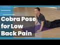 Cobra Pose For Beginners - Effective stretch for low back pain & herniated discs
