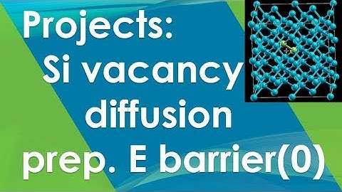 Project: 15.1 (relax) energy barrier of vacancy diffusion in Si | Quantum Espresso Tutorial 2019