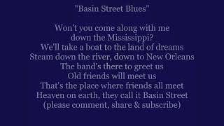 BASIN STREET BLUES Lyrics Words text trending Armstrong Glen Jack sing along song music