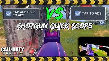 WHY TAP TO ADS IS BETTER THAN TAP AND HOLD TO ADS FOR SHOTGUN QUICK SCOPE | TIPS & TRICKS | CODM BR