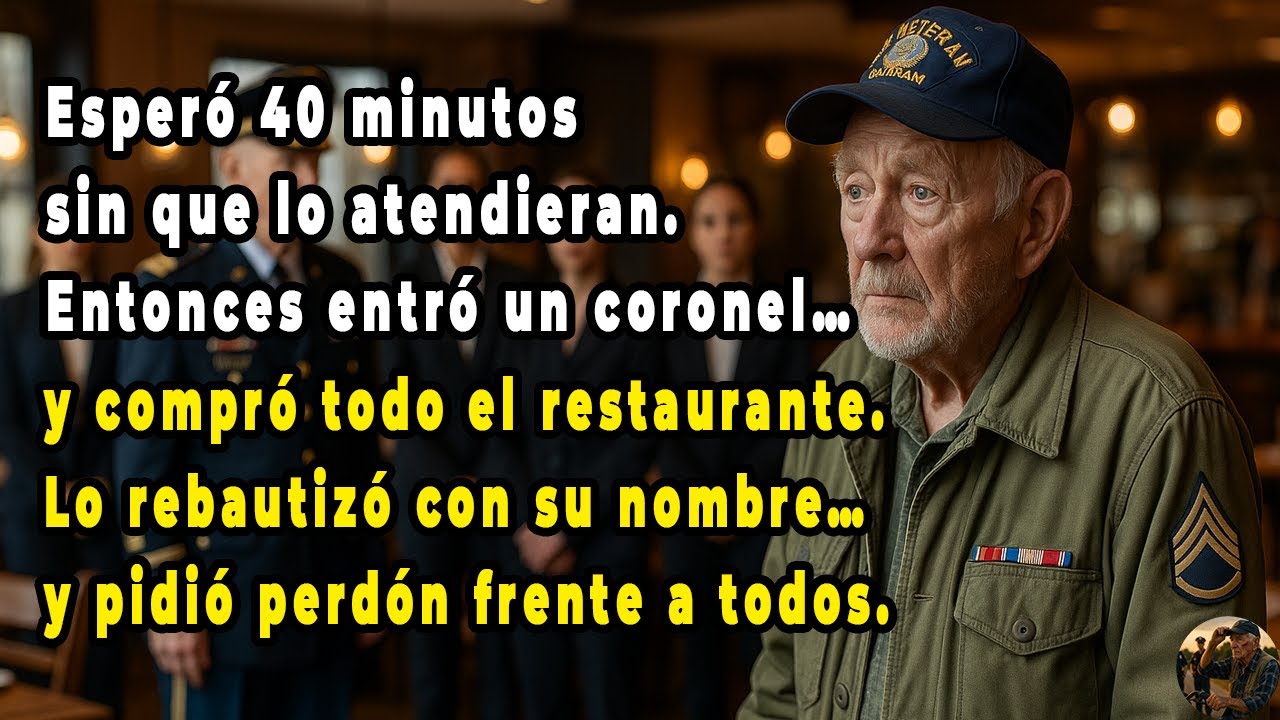 Esperó 40 minutos sin que lo atendieran… hasta que su excomandante entró y compró el restaurante