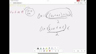 CCP Physics Pre Lecture Chapter 2, Video 5 - Deriving the Kinematic Equations
