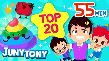 JUNYTONY 𝙏𝙊𝙋 20 Songs | 🏆BEST Kids Songs Compilation | Wonder Why | Dentist | Color Songs | JunyTony