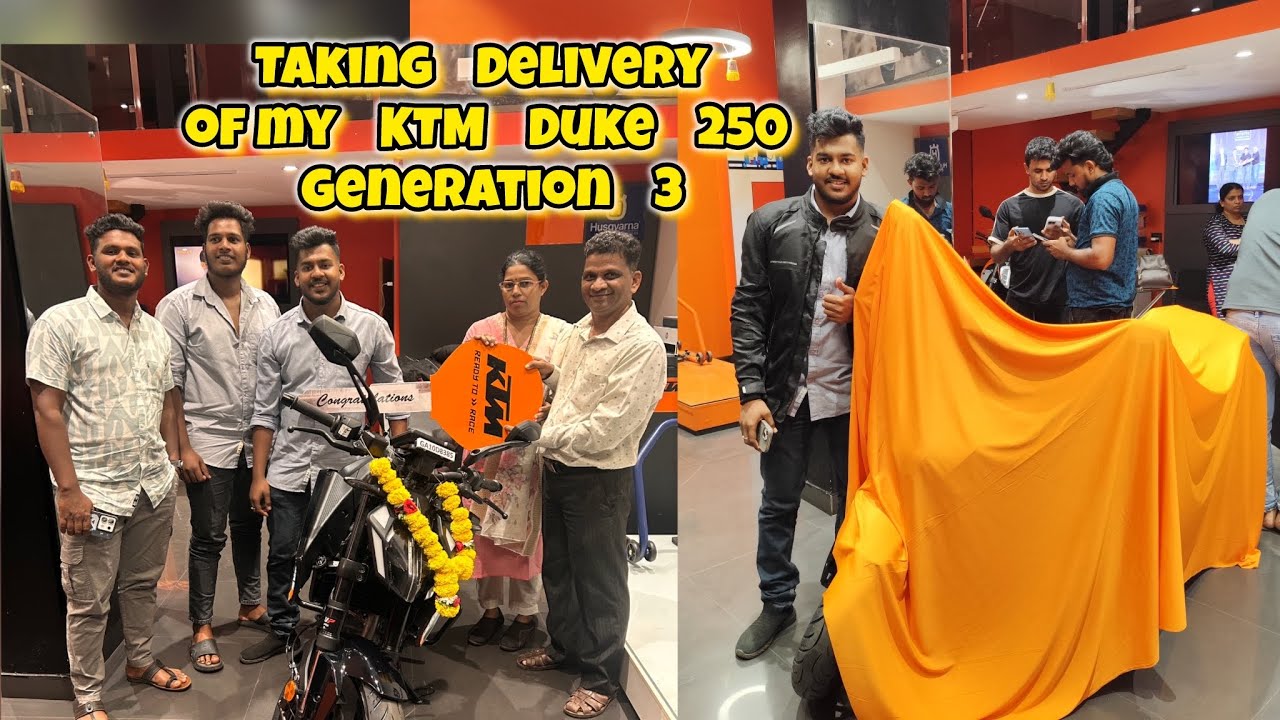 taking delivery of KTM Duke 250 ebony black gen 3 || KTM Duke 250 ebony black 