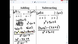 Math 3 | Rational Functions | Operations | Subtraction