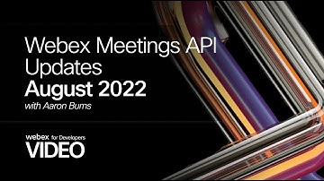 Webex Meetings API Updates