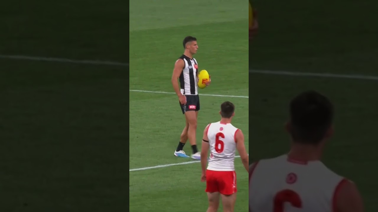 Nick Daicos from OUTSIDE 50! 🚀 #rocket #launched #nickdaicos #collingwood #goal