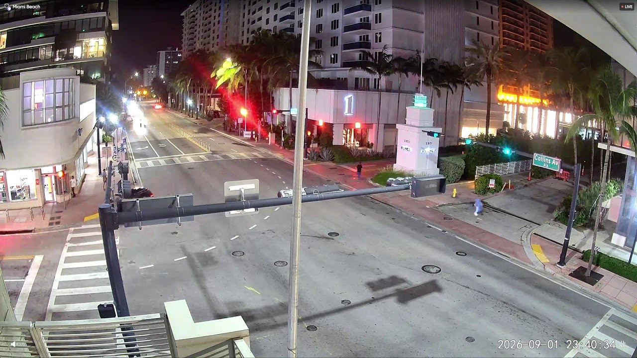 LIVE 4K South Beach Miami – Collins Avenue Street Camera live camera thumbnail
