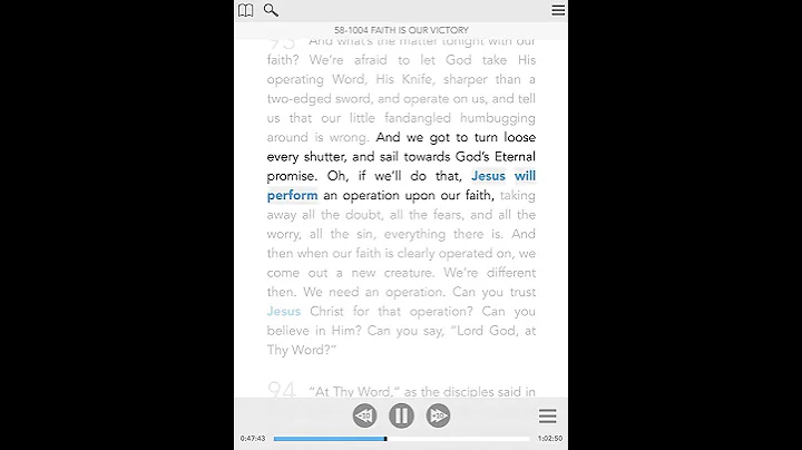 The Operation #2 - Healing Thoughts From The Sermon Of William Branham - Visual Read Along