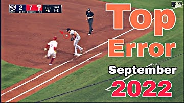 MLB | Worst Errors September 2022