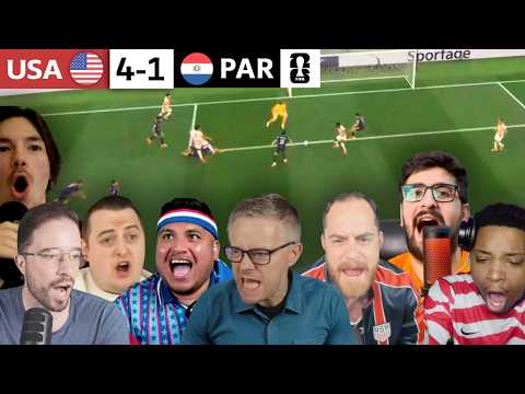 USA FANS GO WILD, WORLD STUNNED 🇺🇸 After DOMINANT 4-1 WIN vs PARAGUAY! | WORLD CUP REACTIONS