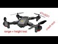 VISUO XS809HW ( DJI Mavic Copy) review RANGE HEIGHT CRASH TEST