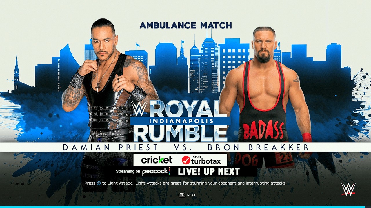 WWE 2K25 — Damian Priest vs. Bron Breakker – Future vs. Present Ambulance Match!