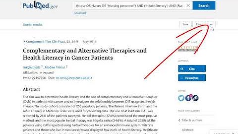 Searching in New PubMed: Saving Your Results