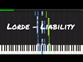 Lorde - Liability Piano Tutorial