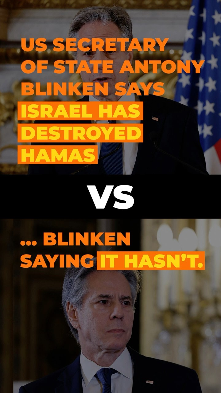 Blinken’s statements on Israel’s objective and failure to destroy Hamas | Compare and Contrast