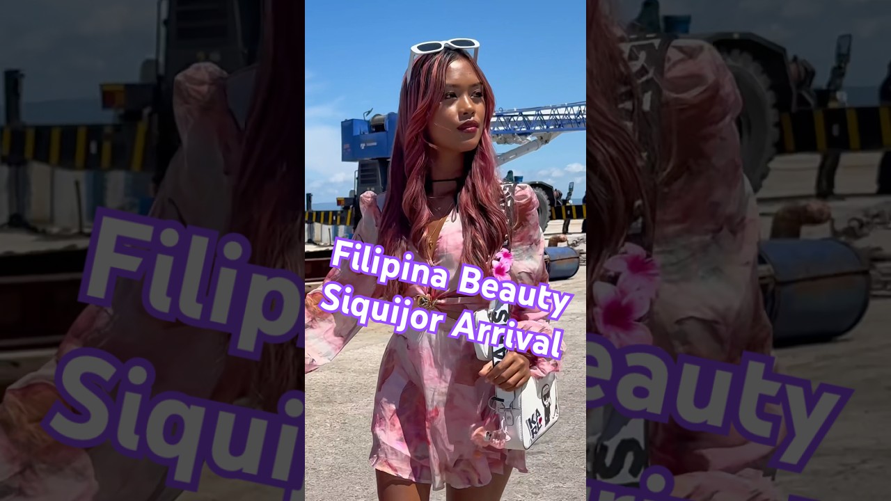Filipina Beauty Model Arrives Siquijor Island Ferry Port | Philippines Travel Living MorenaBratz