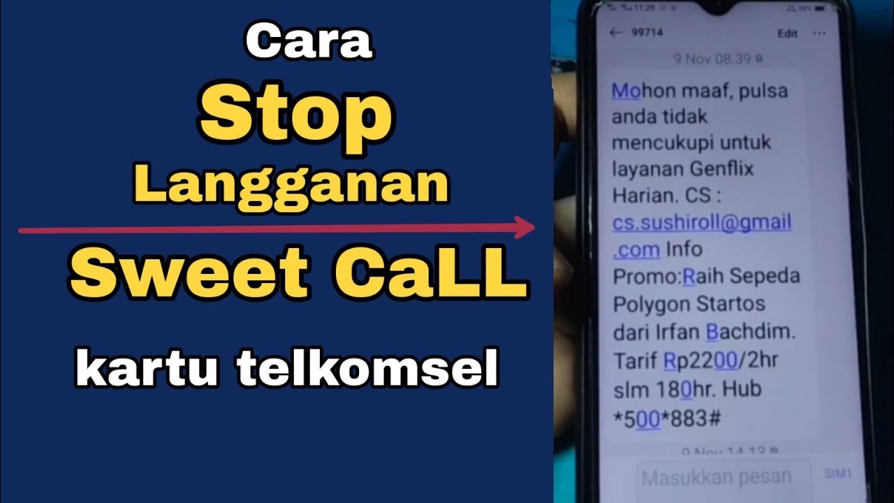 CARA STOP LANGGANAN SWEET CALL KARTU TELKOMSEL - YouTube
