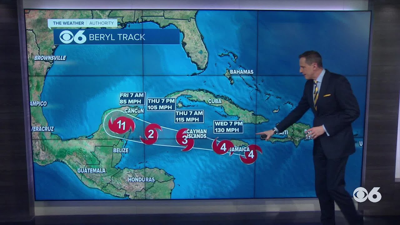 Beryl Wednesday Update: Category 4 storm to impact Jamaica, Cayman Islands