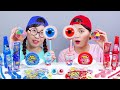 Red VS Blue Food Dessert Mukbang DONA 도나 