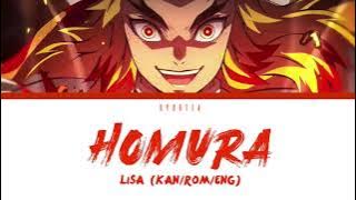 「Homura (炎 ) - LiSA」KAN/ENG/ROMAJI LYRICS  (Demon Slayer the movie: Mugen Train theme)