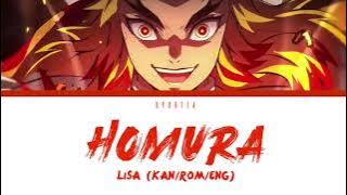 「Homura (炎 ) - LiSA」KAN/ENG/ROMAJI LYRICS (Film Demon Slayer: Tema Kereta Mugen)