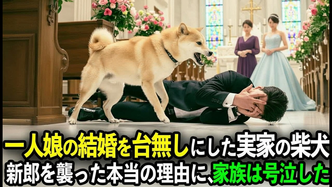 娘の結婚式で激しく吠え続ける柴犬。数分後、警察が駆けつけ、驚くべき真実が明らかに…