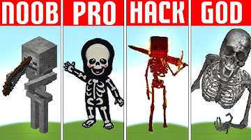 Minecraft Pixel Art ✨ (NOOB vs PRO vs HACKER vs GOD) Skeleton