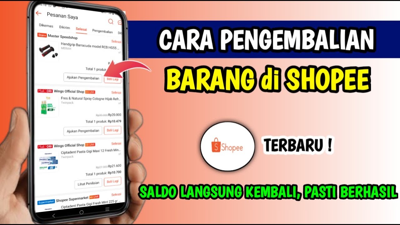 Cara Pengembalian Barang di Shopee | Cara Retur Barang di Shopee