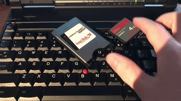 Easiest way to move files to a vintage laptop! PC Card to CompactFlash
