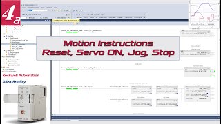 MA04a. [AB Motion Control] Rockwell Motion Instructions Reset, Servo ON, Jog, and Stop [4/10]