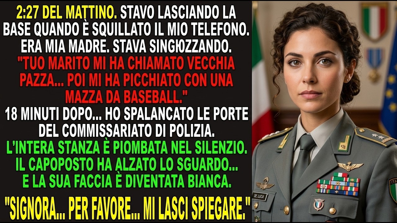 Il telefono vibrò alle 2:27 del mattino. A quell'ora nessuno chiama per dare una buona notizia. Ero nel parcheggio della base militare, ancora in uniforme, con un caffè freddo in mano. Lo schermo...