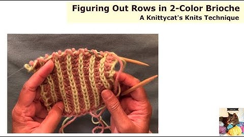 Figuring Out 2-Color Brioche Rows: a Knittycat