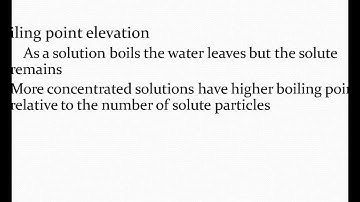 Honors Chemistry Video 9.3 Concentration and Colligative Properties