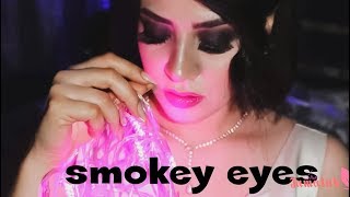 مكياج دخاني فخم بخطوات سهلة وتسريحة شعر مرفوعة سهلة لوك سهرة الحناSmokey eyes & easy hair style