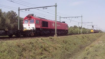 Class66 Crossrail with Neuss Shuttle Container Train at Blerick NL 13.5.2016