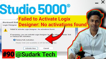 Factory Talk Activation Failed to Activate Logix Designer : No Activations Found in Studio 5000.