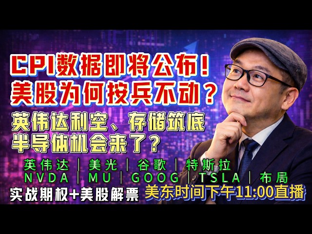 【美股8月11日盘前必看分析】CPI是利空还是利好？英伟达利空、存储筑底，半导体机会来了？#美股#纳指#美股分析#美股投资#AI#存储芯片#美光#英伟达#AVGO#谷歌#特斯拉#股市分析