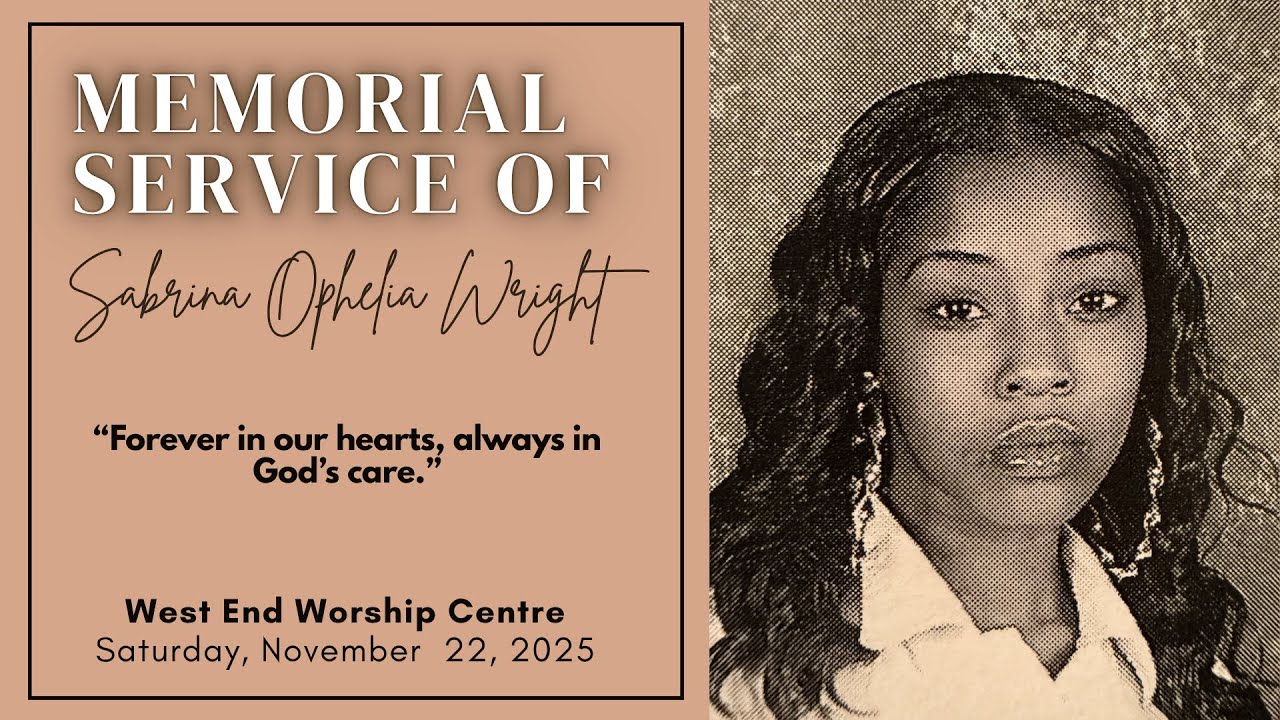 Celebration of Life service | Sabrina Wright