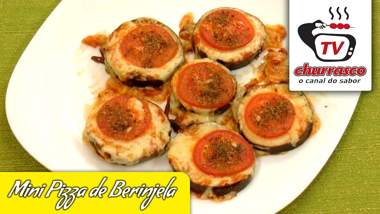 RECEITA DE MINI PIZZA DE BERINJELA TV CHURRASCO