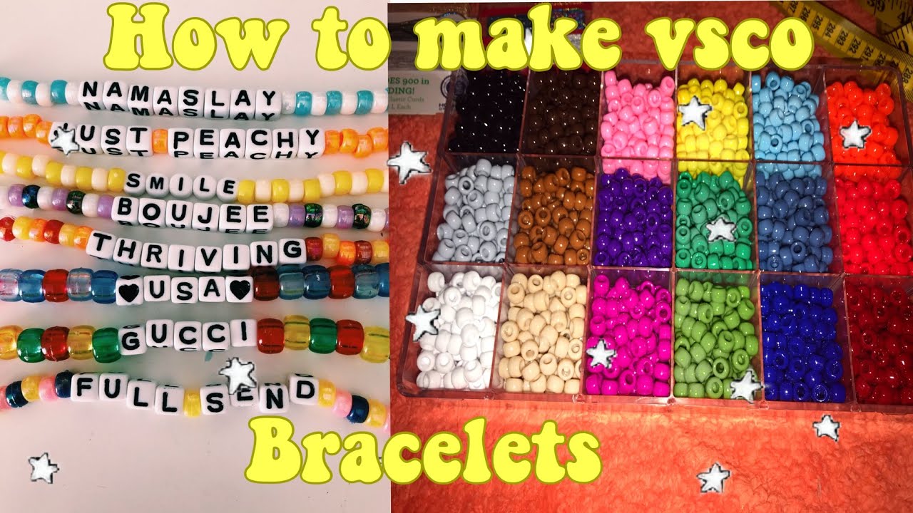 how to make vsco bracelets // diy pony bead bracelet 