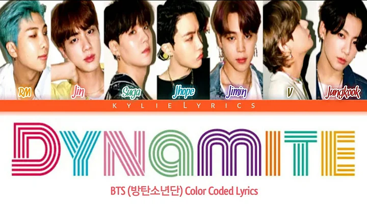 BTS Dynamite lyrics Official (방탄소년단 Dynamite 가사) (Color Coded Lyrics)