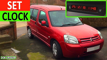 Hoe de klok op Citroen Berlingo in te stellen