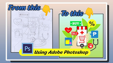 From Rough Sketch to Digital Art using Adobe Photoshop #1 | Time-lapse Video