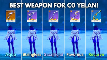 Best WEAPON for C0 Yelan !! Aqua or Stringless?? [Genshin Impact]