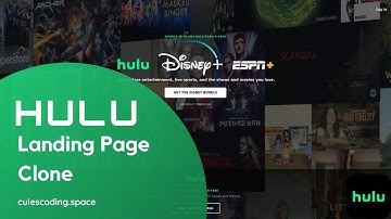 Build a Hulu Landing Page Clone with HTML, CSS & JAVASCRIPT
